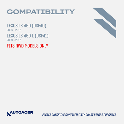 AUTOACER - 4pc Front Inner & Outer Tie Rod Ends for Lexus LS460 / LS460L, LS600h RWD Models