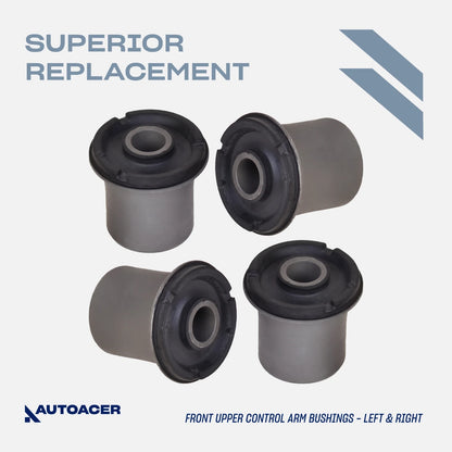 Complete Front Upper & Lower Control Arm Bushing Kit 8-Pcs, Fits Toyota Tacoma 1995-2004 4WD, Tacoma PreRunner 1998-2004 2WD, Hilux / 4Runner 1995-2002, Land Cruiser Prado 1996-2002
