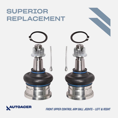 Suspension Kit 8 Piece - Front Upper & Lower Control Arm Ball Joints & Tie Rod Kit Compatible with TOYOTA TACOMA 1995-2004 4WD, PRE-RUNNER 1998-2004 2WD Models