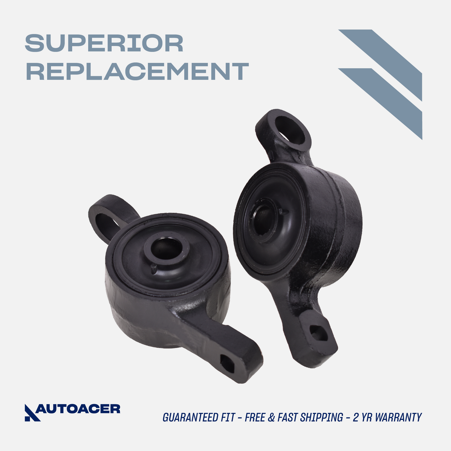 Rear Lower Control Arm Bushing Kit 6 Pcs: 2 Pcs Solid & 4 Pcs Hydra Bushings for Jaguar S -Type 1999-2008, XJ8 / XJR 2004-2009