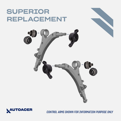 Front Lower Control Arm Bushing Kit 6pcs - 2 pc Big Bushes Fitted Into the Bracket & 4 pc Small Bushes W/Inner Sleeve for Lexus LS430 2001-2006