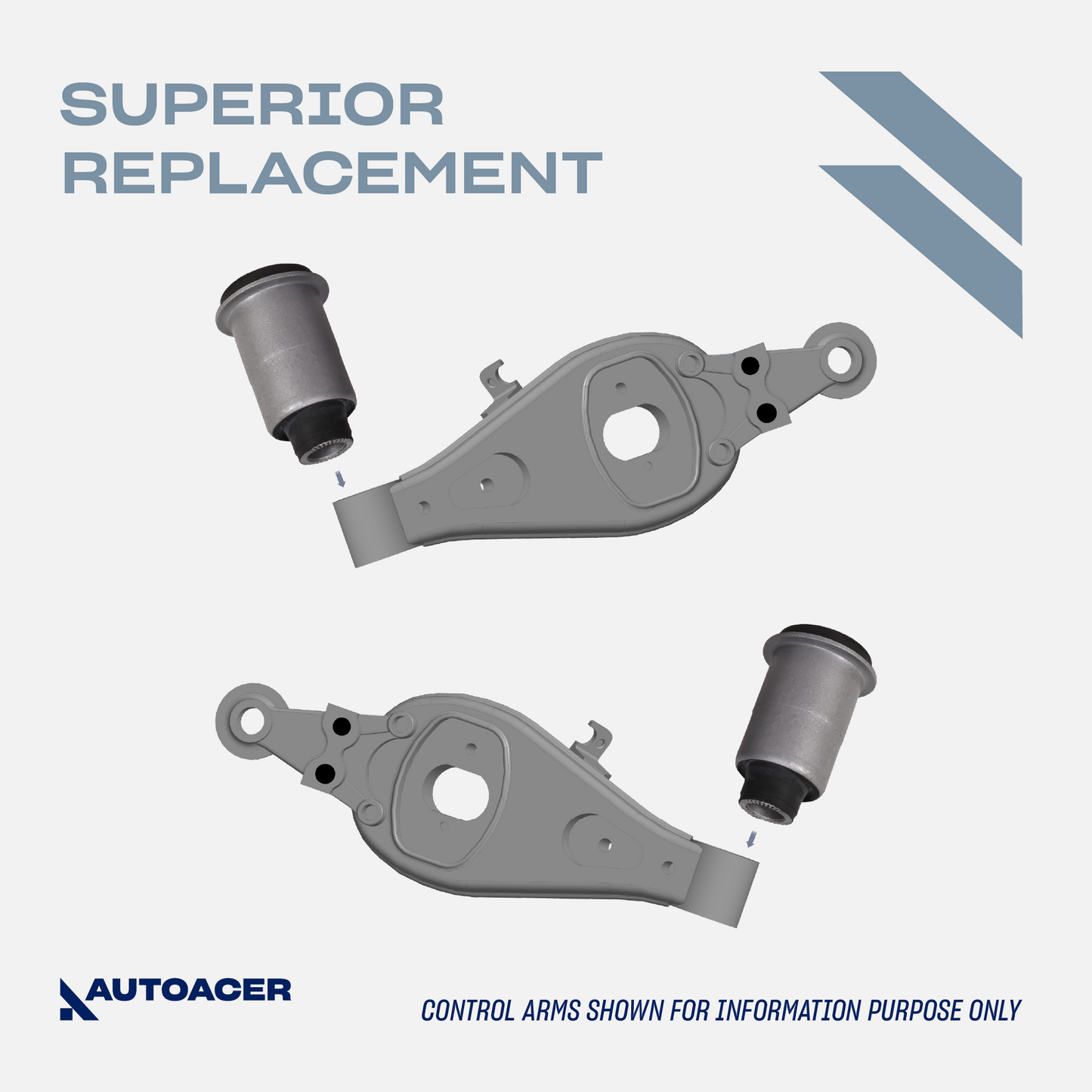 Front Suspension Kit 2 Piece - Front Lower Control/Trailing Arm Bushings for Toyota Tacoma S-Runner 2001-2004, Base 2001-2004, DLX 2001-2003, Tacoma 1995-2000, RWD / 2WD Models