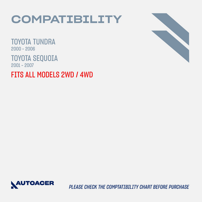 AUTOACER - 8p Front Upper & Lower Control Arm Bushings For Toyota Tundra 2000 - 2006, SEQUOIA 2001 - 2007