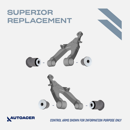 AUTOACER - 8p Front Upper & Lower Control Arm Bushings For Toyota Tundra 2000 - 2006, SEQUOIA 2001 - 2007