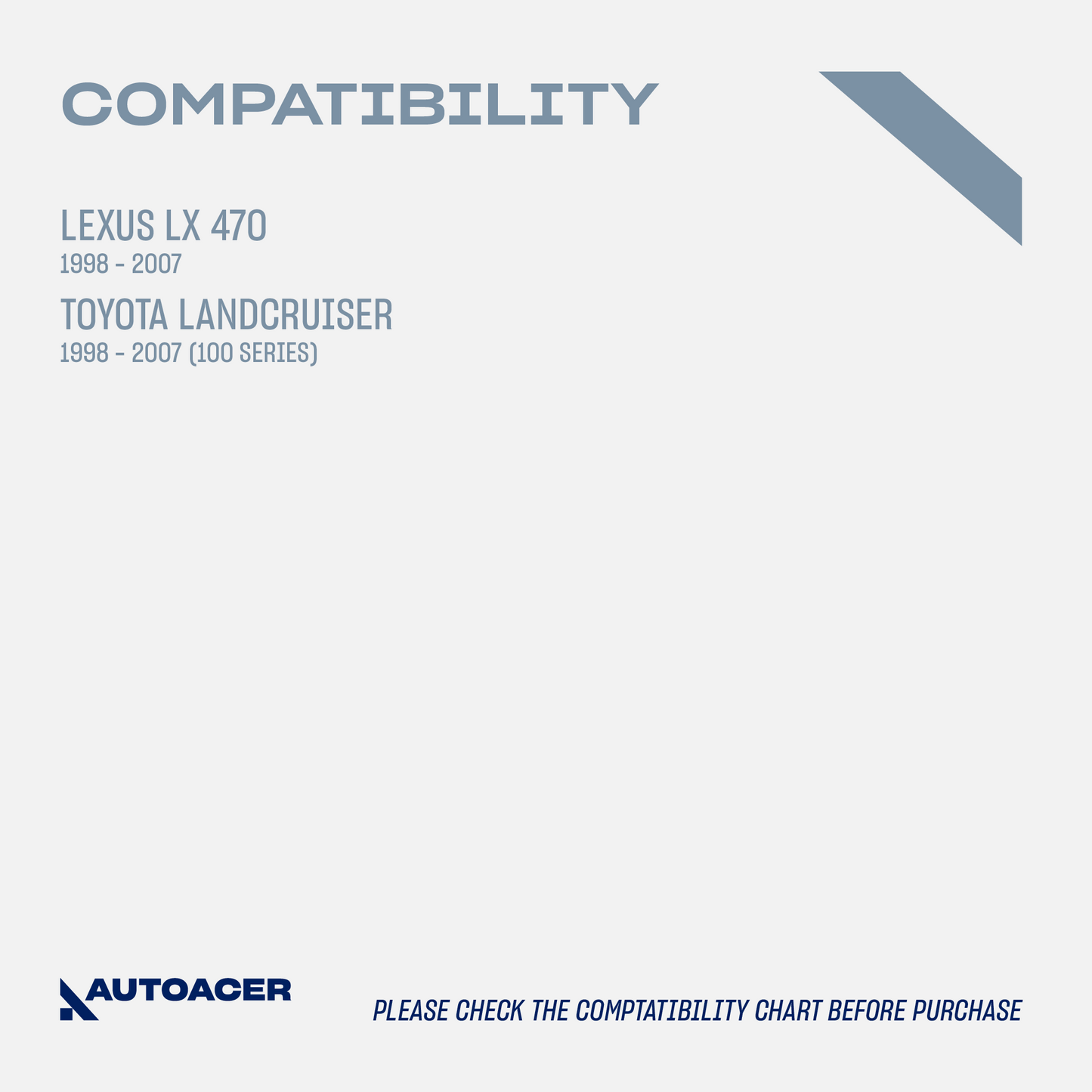 AUTOACER - 8pc Front Upper & Lower Control Arm Bushing Kit For Lexus LX470, Toyota Land Cruiser 1998 - 2007