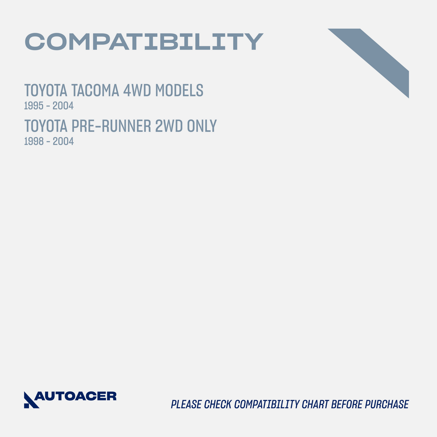 Front Suspension Kit 10 Piece - Front Upper Control Arms, Ball Joints & Bushings for Toyota Tacoma 1995-2004 4WD Models & Pre-Runner 2WD 1998-2004