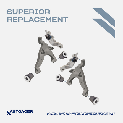 Front Suspension Kit 10 Piece - Front Upper Control Arms, Ball Joints & Bushings for Toyota Tacoma 1995-2004 4WD Models & Pre-Runner 2WD 1998-2004