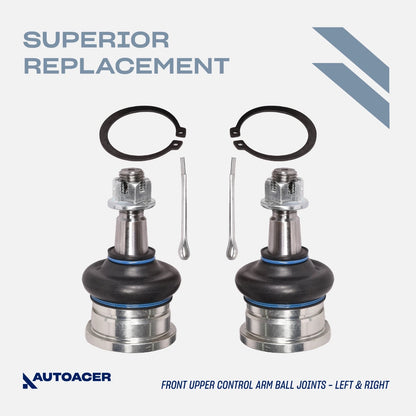 Front Suspension Kit 6 Piece - Front Upper Control Arms & Upper, Lower Ball Joint Kit for Toyota Tacoma 1995-2004 4WD, Pre-Runner 1998-2004 2WD Models