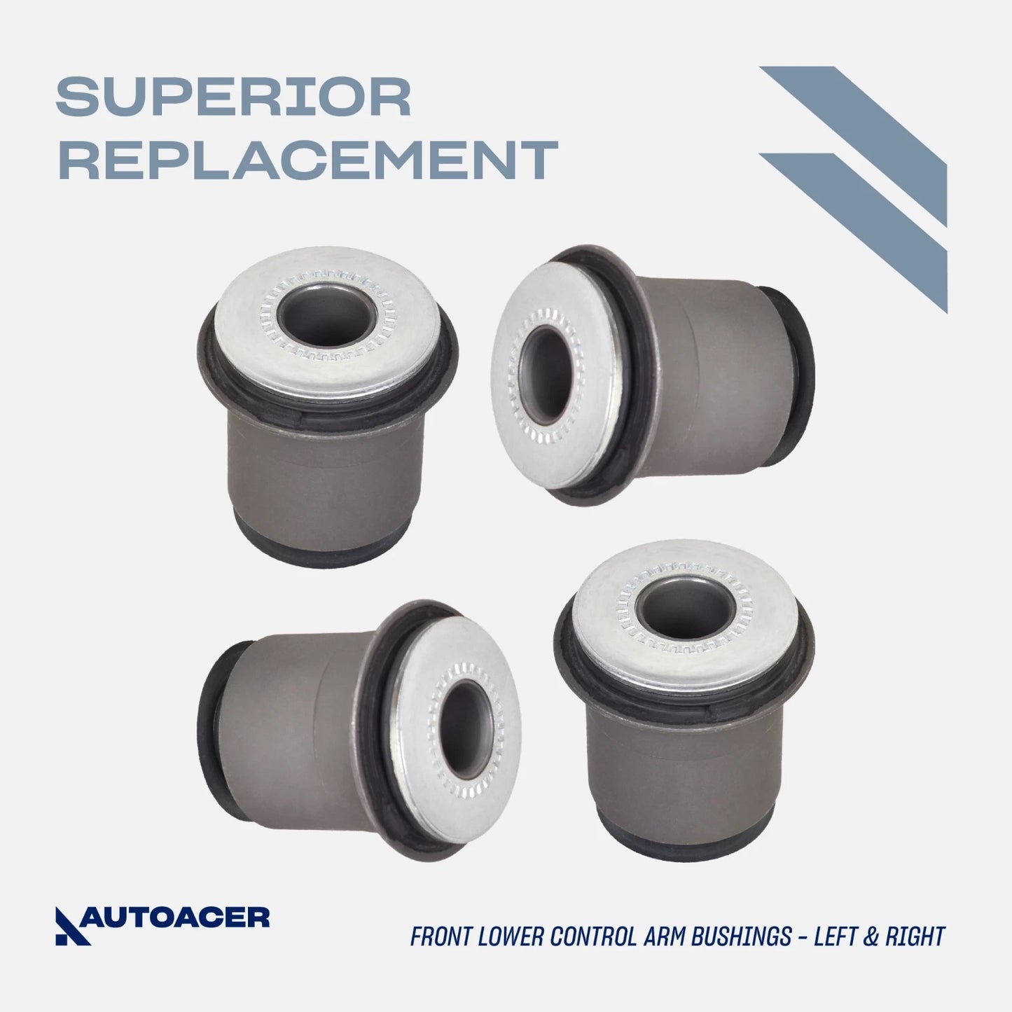 Front Suspension Kit 12 Piece - Front Upper, Lower Control Arm Bushings & Ball Joint Kit for Toyota Tacoma 1995-2004 4WD, Pre-Runner 1998-2004 2WD Models