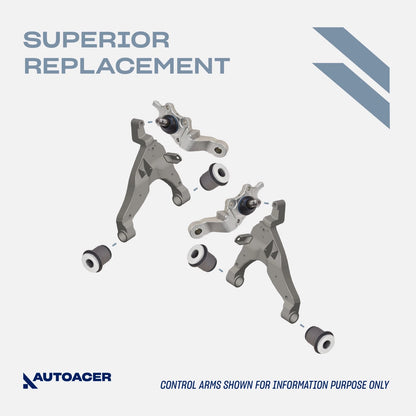 Front Suspension Kit 12 Piece - Front Upper, Lower Control Arm Bushings & Ball Joint Kit for Toyota Tacoma 1995-2004 4WD, Pre-Runner 1998-2004 2WD Models