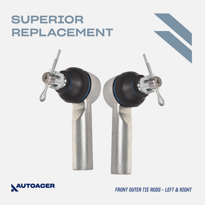 AUTOACER - Front Upper Control Arms, Lower Bushings, Ball Joints & Inner + Outer Tie Rods 10 Piece for Toyota Tacoma