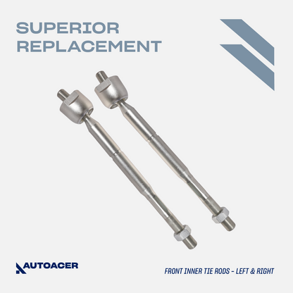 AUTOACER - Front Upper Control Arms, Lower Bushings, Ball Joints & Inner + Outer Tie Rods 10 Piece for Toyota Tacoma