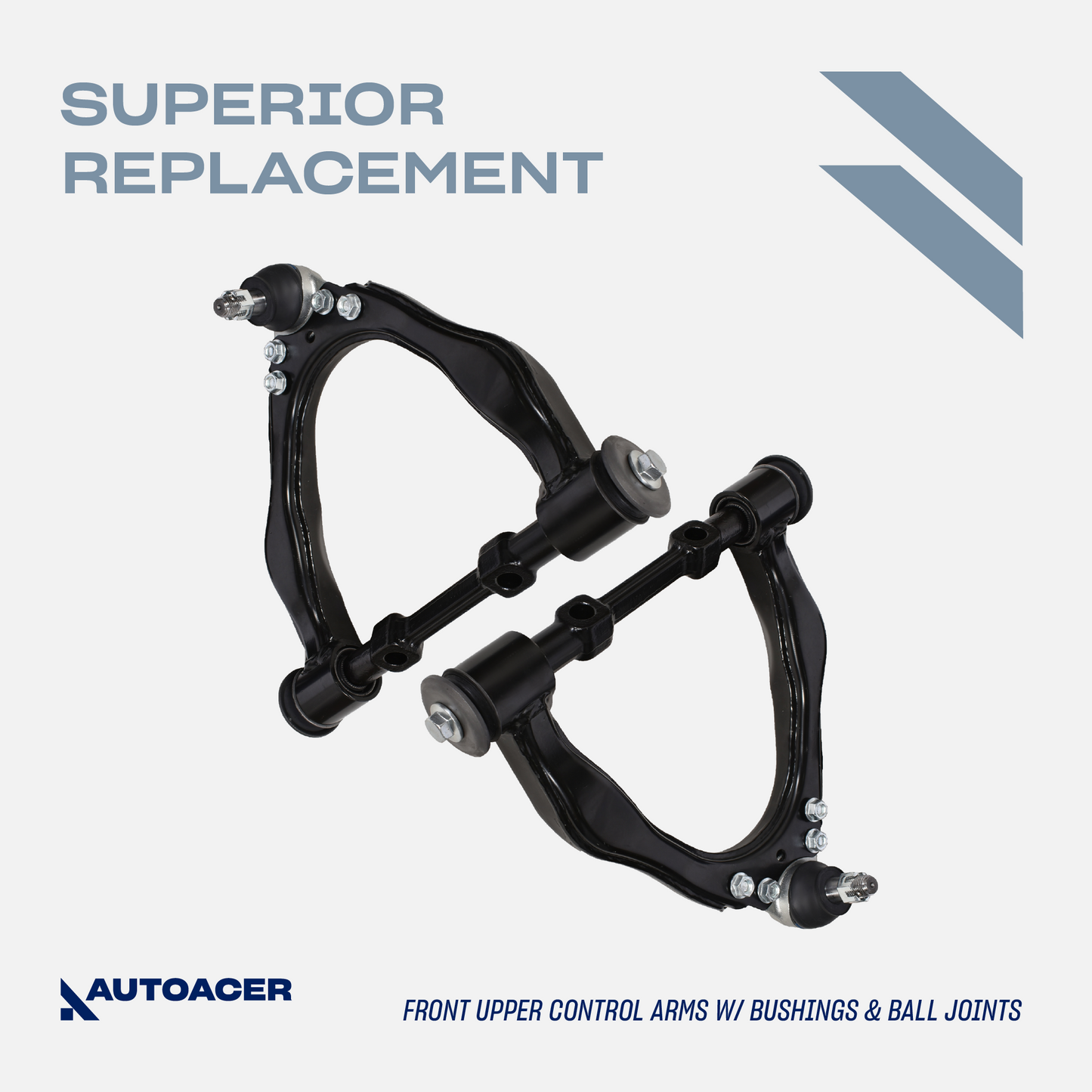 AUTOACER - Front Upper Control Arms, Lower Bushings, Ball Joints & Inner + Outer Tie Rods 10 Piece for Toyota Tacoma