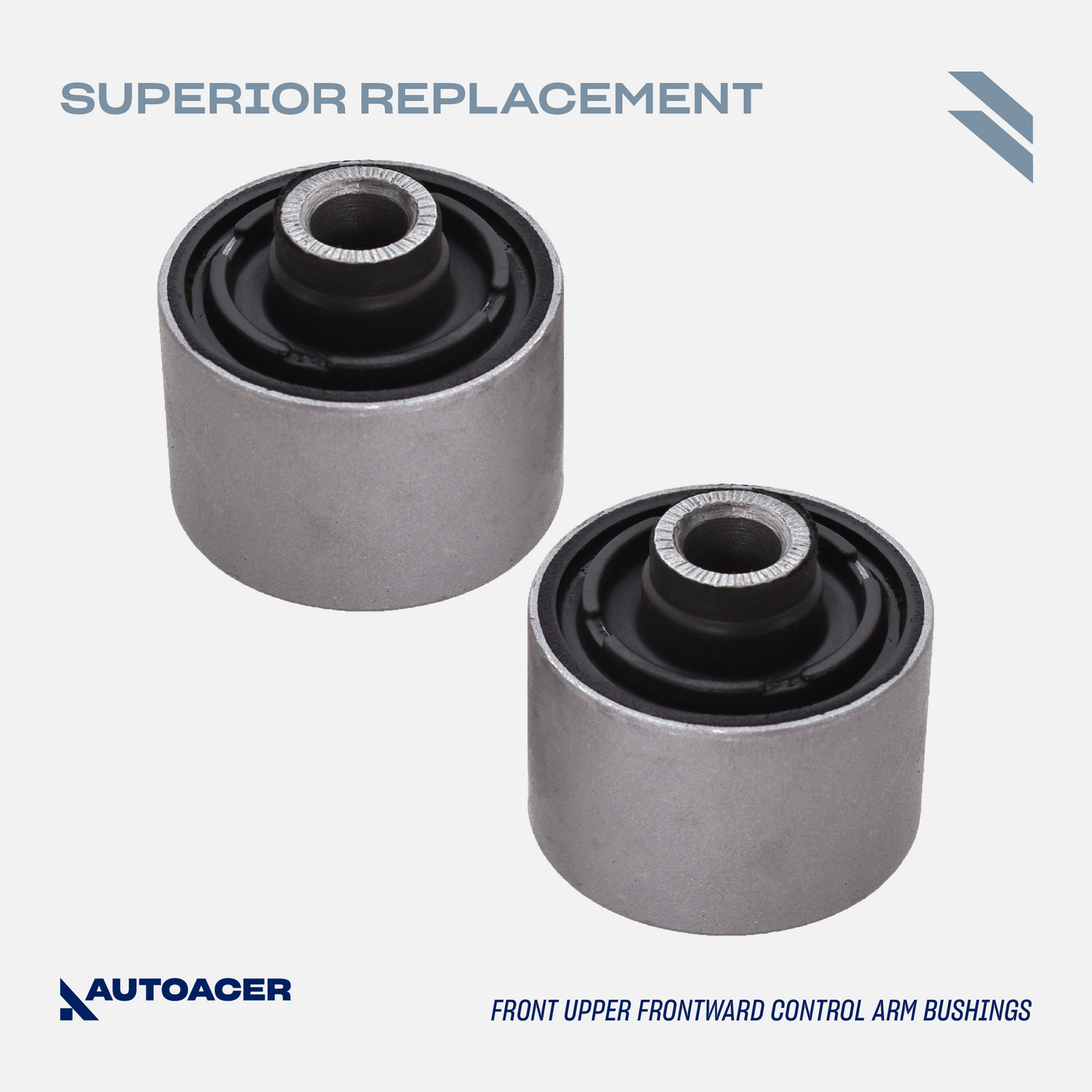 Front Upper Frontward and Rearward Control Arm Bushing Kit 4 Pcs for Lexus LS460 LS600h 2007-2017 AWD/RWD models