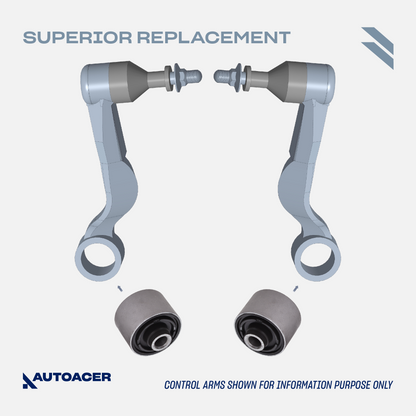 Front Upper Frontward and Rearward Control Arm Bushing Kit 4 Pcs for Lexus LS460 LS600h 2007-2017 AWD/RWD models
