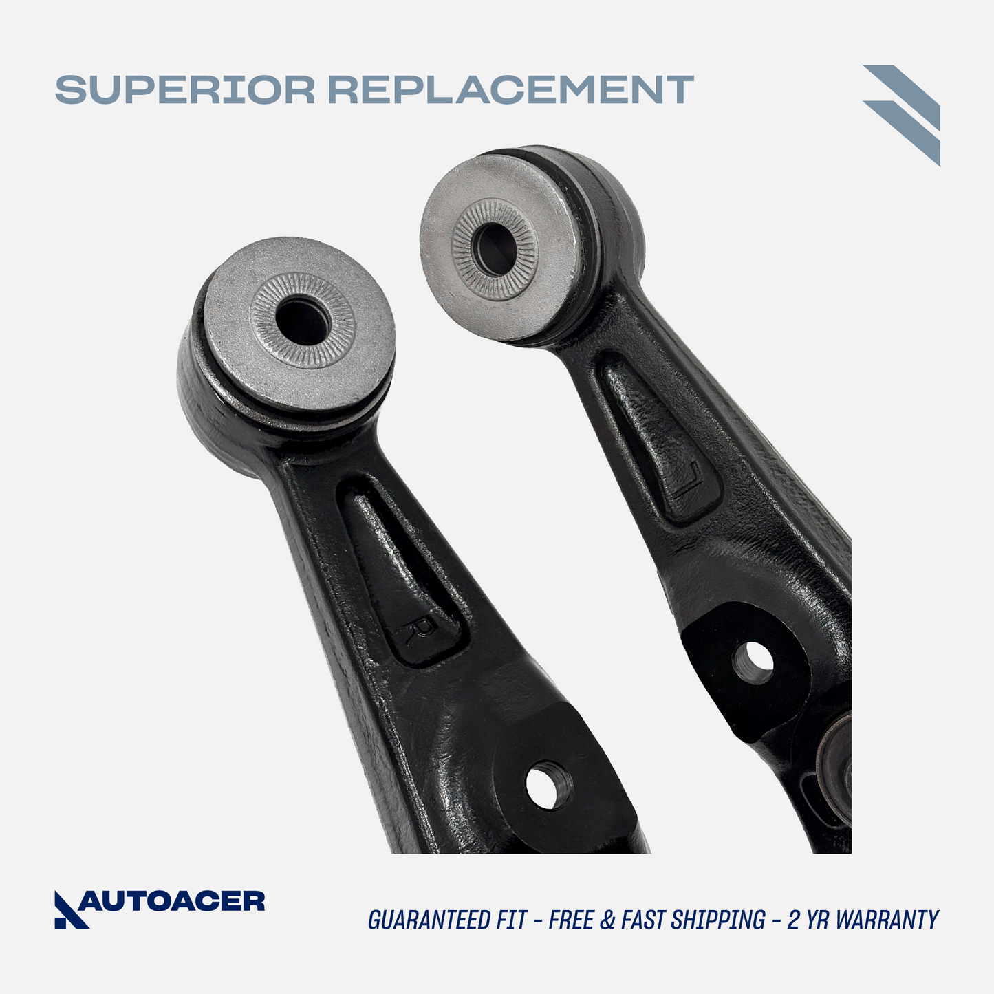 AUTOACER Front Lower Forward Control Arm Kit 2 Pcs with Bushings Fitted for LEXUS LS460 / LS460L 2007 - 2017, LS 600h 2008 - 2017 AWD Models