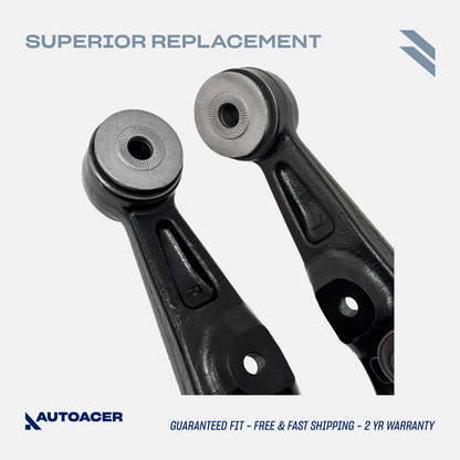 AUTOACER Front Lower Forward Control Arm Kit 2 Pcs with Bushings Fitted for LEXUS LS460 / LS460L 2007 - 2017, LS 600h 2008 - 2017 AWD Models
