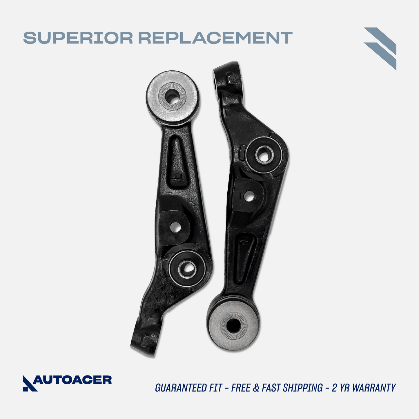 AUTOACER Front Lower Forward Control Arm Kit 2 Pcs with Bushings Fitted for LEXUS LS460 / LS460L 2007 - 2017, LS 600h 2008 - 2017 AWD Models