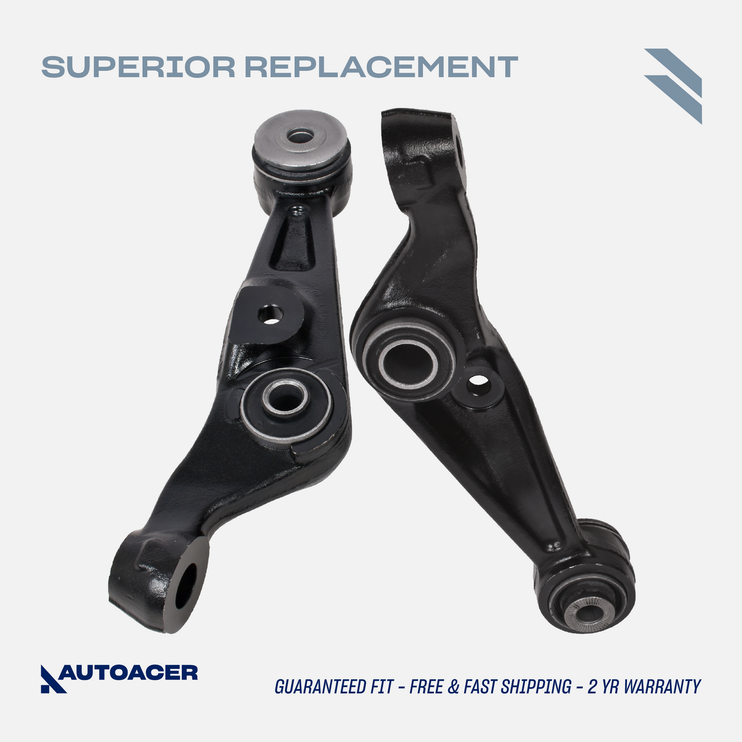 AUTOACER Front Lower Forward Control Arm Kit 2 Pcs with Bushings Fitted for LEXUS LS460 / LS460L 2007 - 2017, LS 600h 2008 - 2017 AWD Models