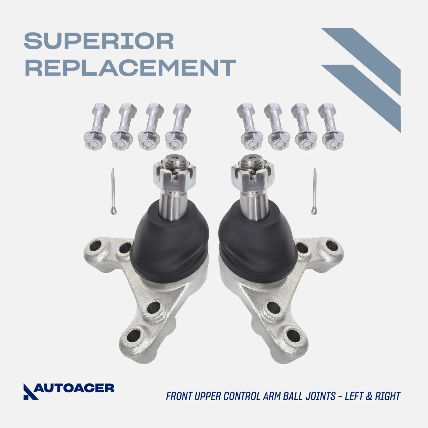 Front Suspension Kit 10 Pcs - Front Upper, Lower Control Arm Bushings & Ball Joint Kit for Toyota Tacoma S-Runner 2001-2004 RWD / 2WD, Tacoma Base 2001-2004 RWD / 2WD, DLX 2001-2003