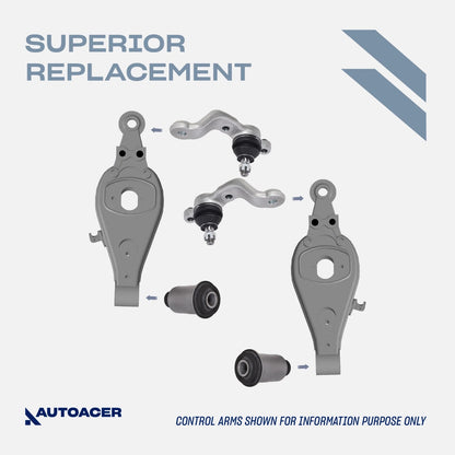 Front Suspension Kit 10 Pcs - Front Upper, Lower Control Arm Bushings & Ball Joint Kit for Toyota Tacoma S-Runner 2001-2004 RWD / 2WD, Tacoma Base 2001-2004 RWD / 2WD, DLX 2001-2003