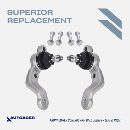 Front End Suspension Kit 14 Piece - Front Upper, Lower Control Arm Bushings, Ball Joints & Tie Rod Assembly for Toyota Tacoma S-Runner, Base, DLX RWD / 2WD Models