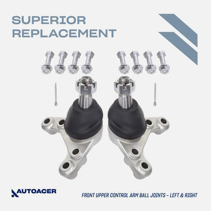 Front End Suspension Kit 14 Piece - Front Upper, Lower Control Arm Bushings, Ball Joints & Tie Rod Assembly for Toyota Tacoma S-Runner, Base, DLX RWD / 2WD Models