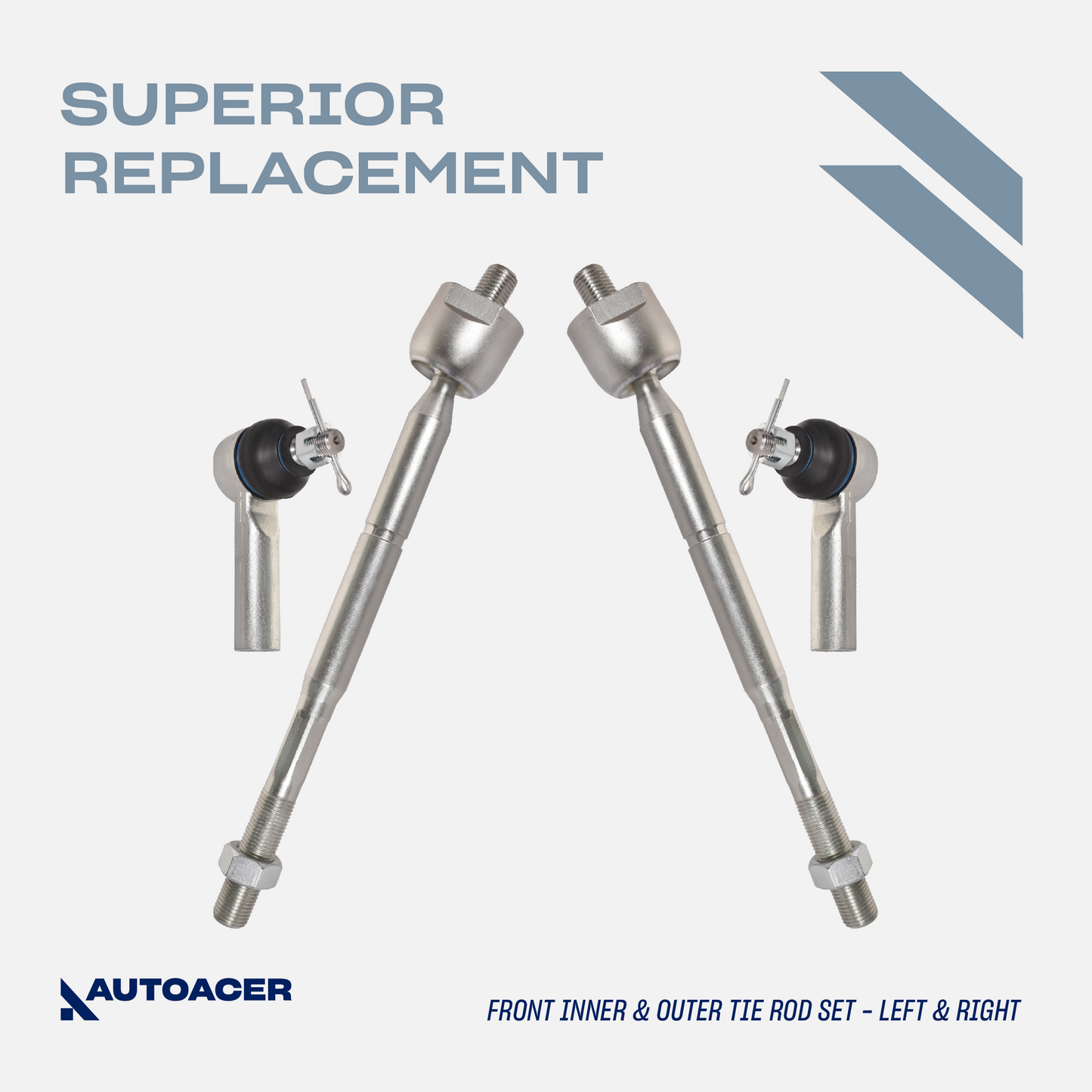 Front End Suspension Kit 14 Piece - Front Upper, Lower Control Arm Bushings, Ball Joints & Tie Rod Assembly for Toyota Tacoma S-Runner, Base, DLX RWD / 2WD Models