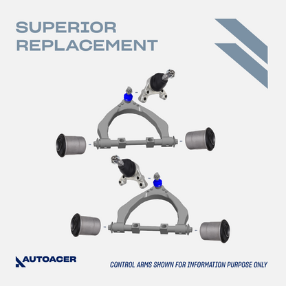 Front End Suspension Kit 14 Piece - Front Upper, Lower Control Arm Bushings, Ball Joints & Tie Rod Assembly for Toyota Tacoma S-Runner, Base, DLX RWD / 2WD Models