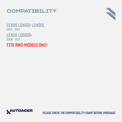 AUTOACER Suspension Kit 14p - Front Upper Lower Control Arms, Tie Rods & Sway / Stabilizer Bar Links for LEXUS LS460 / LS460L 2007-2017, LS600h 2008-2017