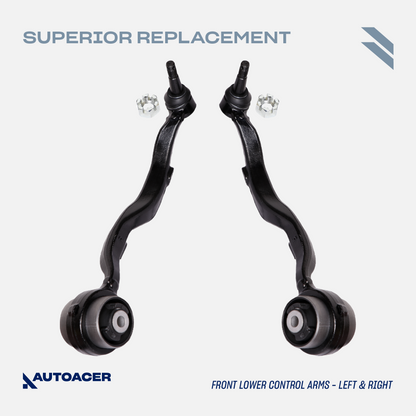 AUTOACER Suspension Kit 14p - Front Upper Lower Control Arms, Tie Rods & Sway / Stabilizer Bar Links for LEXUS LS460 / LS460L 2007-2017, LS600h 2008-2017