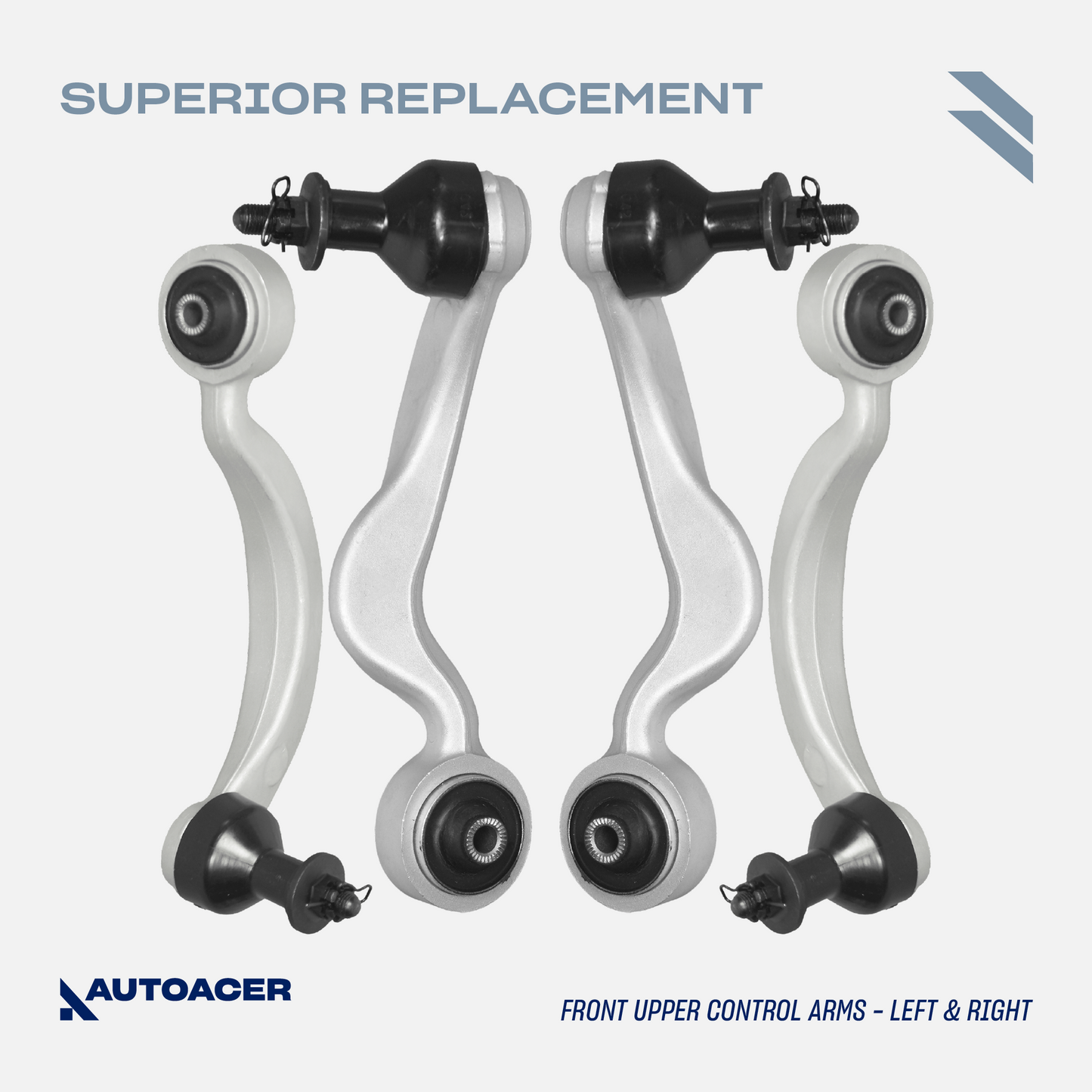 AUTOACER Suspension Kit 14p - Front Upper Lower Control Arms, Tie Rods & Sway / Stabilizer Bar Links for LEXUS LS460 / LS460L 2007-2017, LS600h 2008-2017