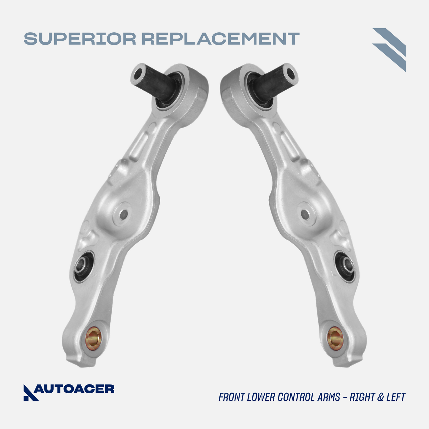 AUTOACER - Front Upper & Lower Control Arms, Sway / Stabilizer Bar Links & Inner Outer Tie Rod Kit 12 Pc for LS460, LS460L, LS600h RWD Models Only
