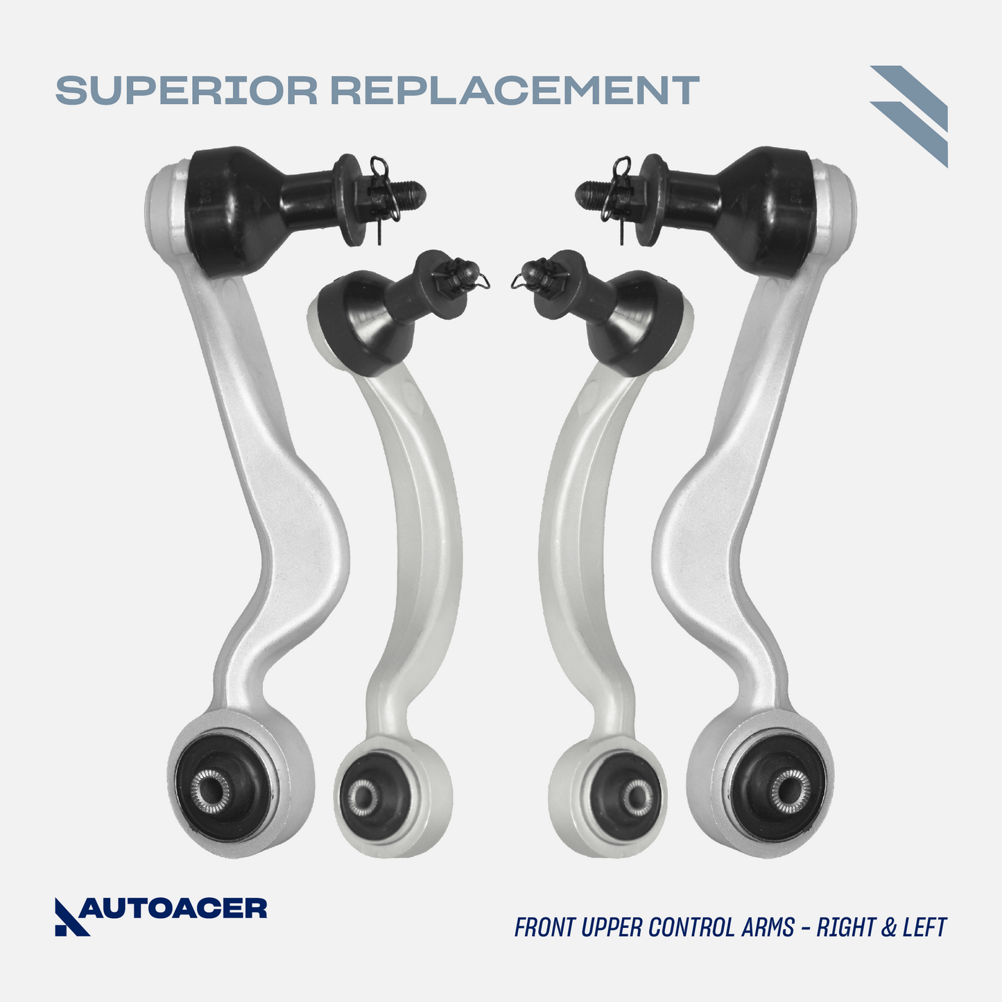 AUTOACER - Front Upper & Lower Control Arms, Sway / Stabilizer Bar Links & Inner Outer Tie Rod Kit 12 Pc for LS460, LS460L, LS600h RWD Models Only