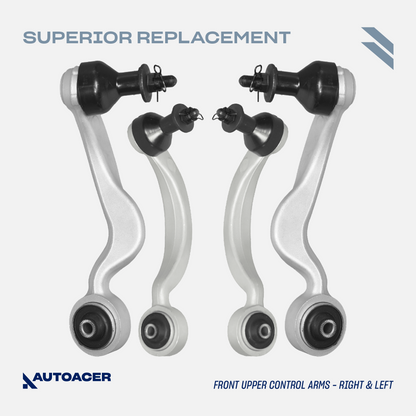 AUTOACER - Front Upper & Lower Control Arms, Sway / Stabilizer Bar Links & Inner Outer Tie Rod Kit 12 Pc for LS460, LS460L, LS600h RWD Models Only