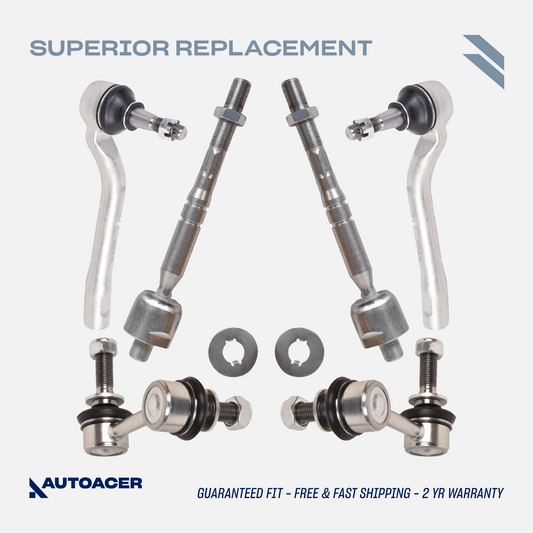 AUTOACER - Front Sway / Stabilizer Bar Links & Inner Outer Tie Rod Set for LS460 / LS460L 2007 - 2017, LS600h 2009 - 2017