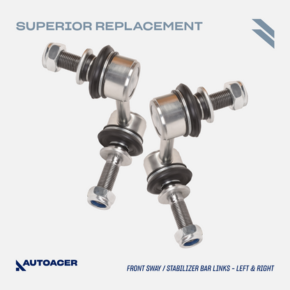 AUTOACER - Front Upper & Lower Control Arms, Sway/Stabilizer Bar Links & Inner Outer Tie Rod Kit 14 Piece for Lexus LS460 / LS460L, LS600h AWD Models
