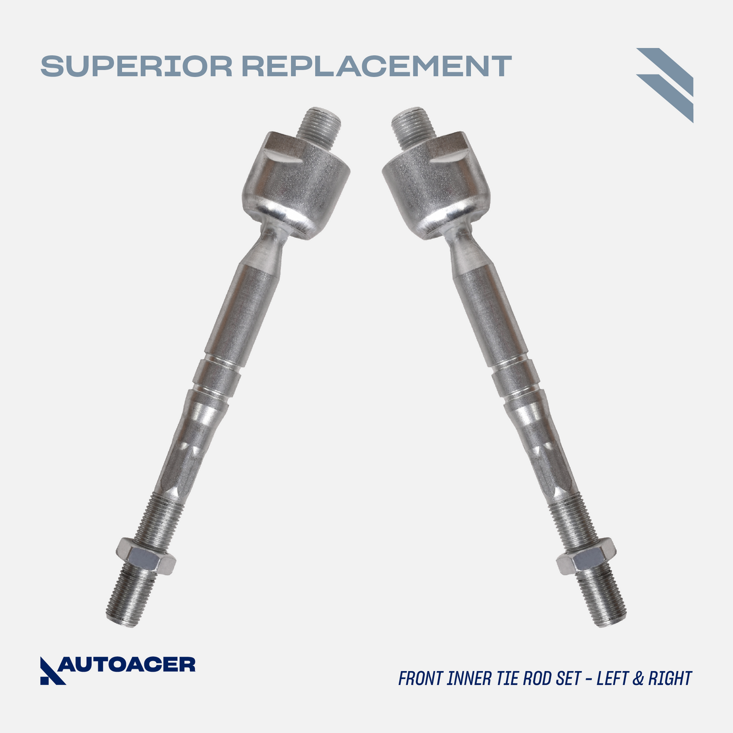AUTOACER - Front Upper Control Arms, Stabilizer Bar Links & Inner + Outer Tie Rod Kit 10 Piece for Lexus LS460 / LS460L, LS600h AWD Models