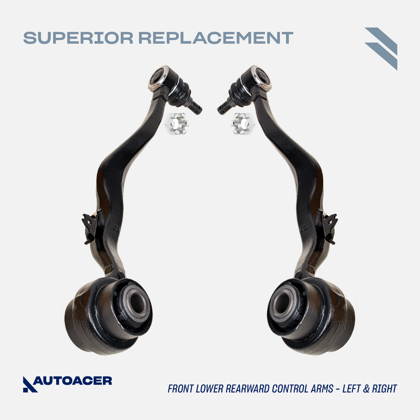 AUTOACER - Front Upper, Lower, Frontward & Rearward Control Arms 8 Piece with Ball Joints & Bushes Fitted for Lexus LS460 / LS460L, LS600h AWD Models