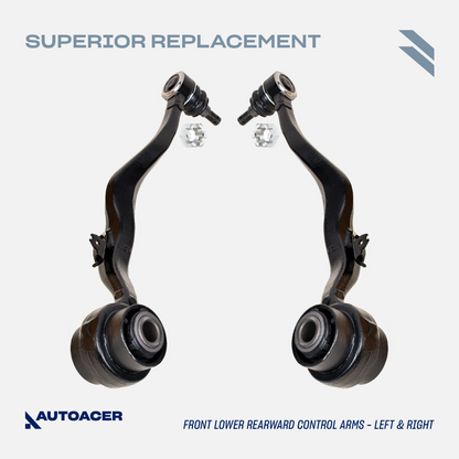 AUTOACER - Front Upper, Lower, Frontward & Rearward Control Arms 8 Piece with Ball Joints & Bushes Fitted for Lexus LS460 / LS460L, LS600h AWD Models