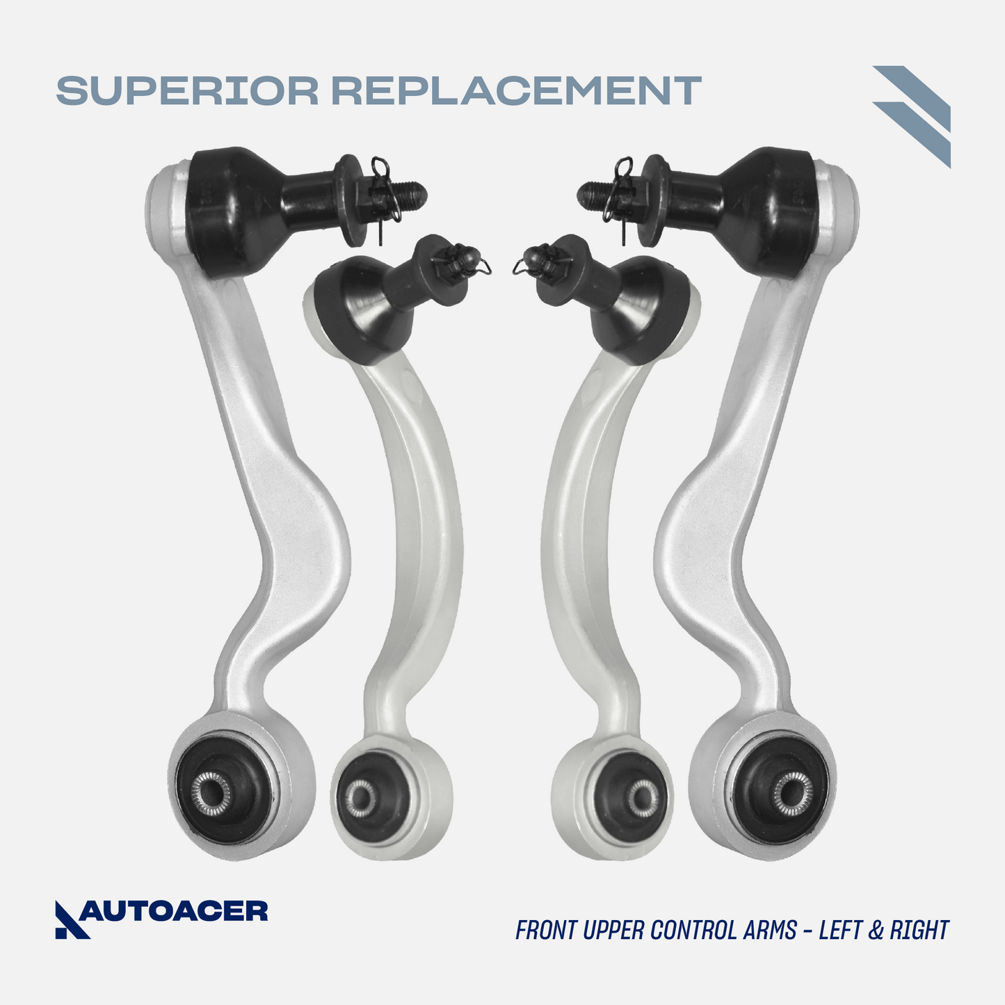 AUTOACER - Front Upper & Lower Control Arms, Sway/Stabilizer Bar Links & Inner Outer Tie Rod Kit 12 Piece for Lexus LS460 / LS460L, LS600h AWD Models