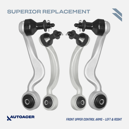 AUTOACER - Front Upper & Lower Control Arms, Sway/Stabilizer Bar Links & Inner Outer Tie Rod Kit 12 Piece for Lexus LS460 / LS460L, LS600h AWD Models