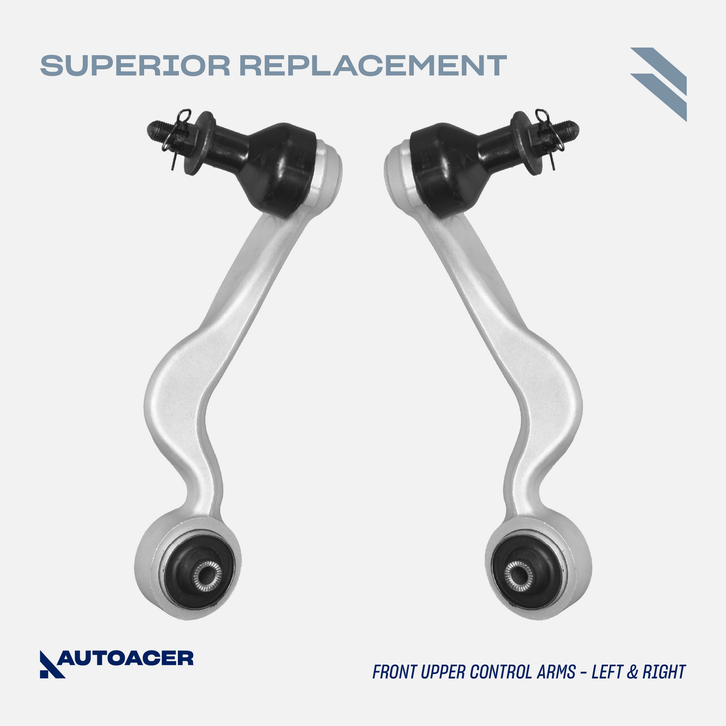 AUTOACER - Front Upper Forward & Rearward Control Arms & Lower Frontward Arms with Bushings & Ball Joints Fitted 6 Pcs for LEXUS LS460, LS460L 2007-2017, LS600h 2009-2017