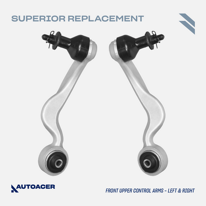 AUTOACER - Front Upper Forward & Rearward Control Arms & Lower Frontward Arms with Bushings & Ball Joints Fitted 6 Pcs for LEXUS LS460, LS460L 2007-2017, LS600h 2009-2017