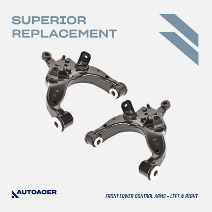 Suspension Kit 12 Piece - Front Upper & Lower Control Arms, Ball Joints & Camber Bolt Kit for Toyota Tacoma 4WD 1995-2004, Pre-Runner 2WD 1998-2004
