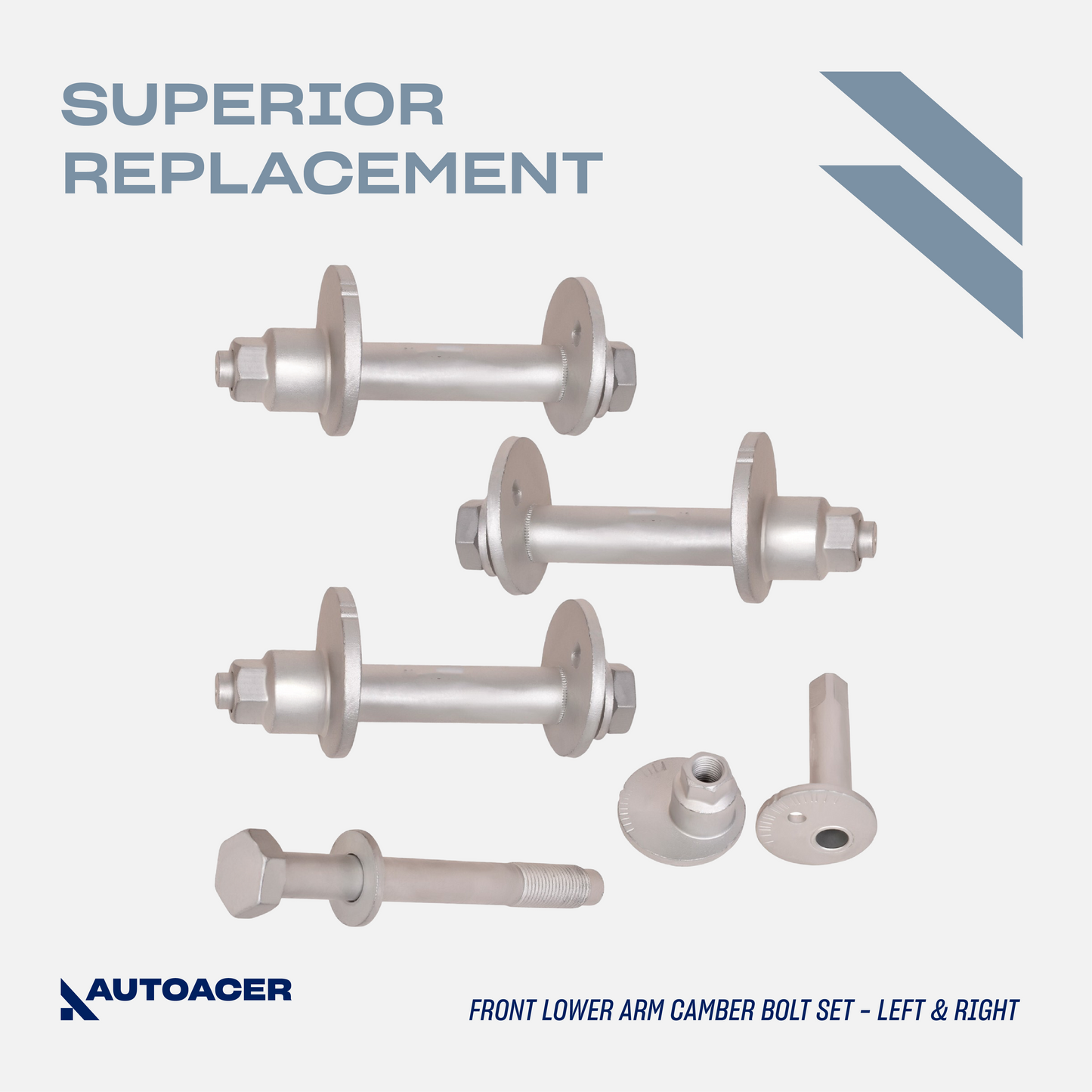 Suspension Kit 12 Piece - Front Upper & Lower Control Arms, Ball Joints & Camber Bolt Kit for Toyota Tacoma 4WD 1995-2004, Pre-Runner 2WD 1998-2004