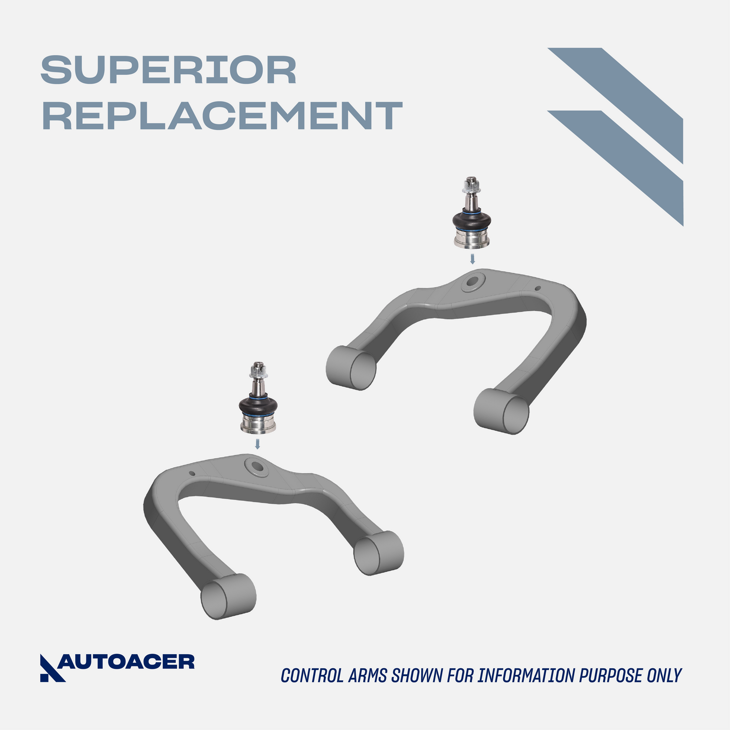 Suspension Kit 12 Piece - Front Upper & Lower Control Arms, Ball Joints & Camber Bolt Kit for Toyota Tacoma 4WD 1995-2004, Pre-Runner 2WD 1998-2004