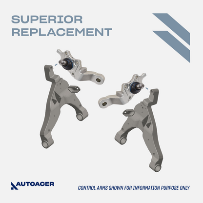 Suspension Kit 12 Piece - Front Upper & Lower Control Arms, Ball Joints & Camber Bolt Kit for Toyota Tacoma 4WD 1995-2004, Pre-Runner 2WD 1998-2004