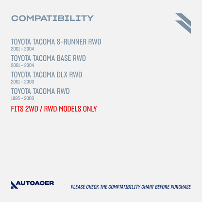AUTOACER Front Suspension Kit 16p - Control Arms, Ball Joints, Bushings, Tie Rods, Stabilizer Bar Links & Camber Bolt Kit for TACOMAS-RUNNER, BASE, DLX (RWD / 2WD Models)