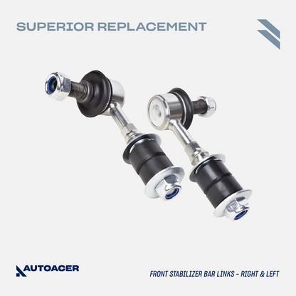 AUTOACER Front Suspension Kit 16p - Control Arms, Ball Joints, Bushings, Tie Rods, Stabilizer Bar Links & Camber Bolt Kit for TACOMAS-RUNNER, BASE, DLX (RWD / 2WD Models)